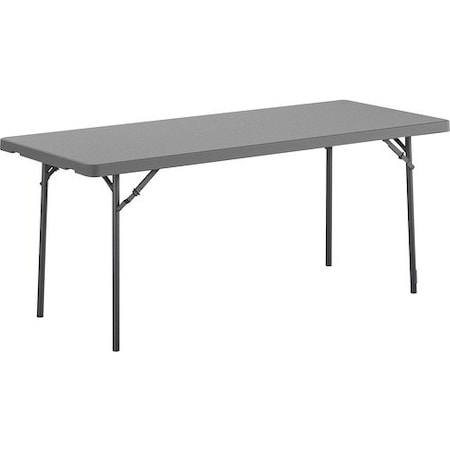 Cosco Home And Office Products Table, Folding, B Mold, 72inWx4inLx29-1/4inH, Gray CSC60526SGY1E